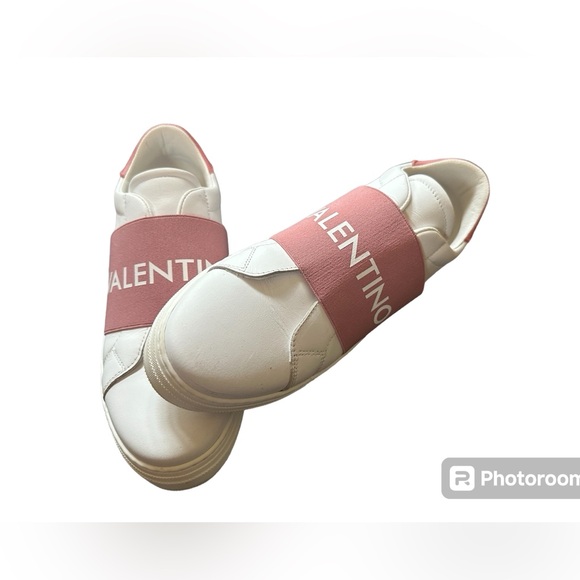 Valentino Shoes - Valentino Made in Italy~ White / Pink Women's Sneakers~ Size 9 ~